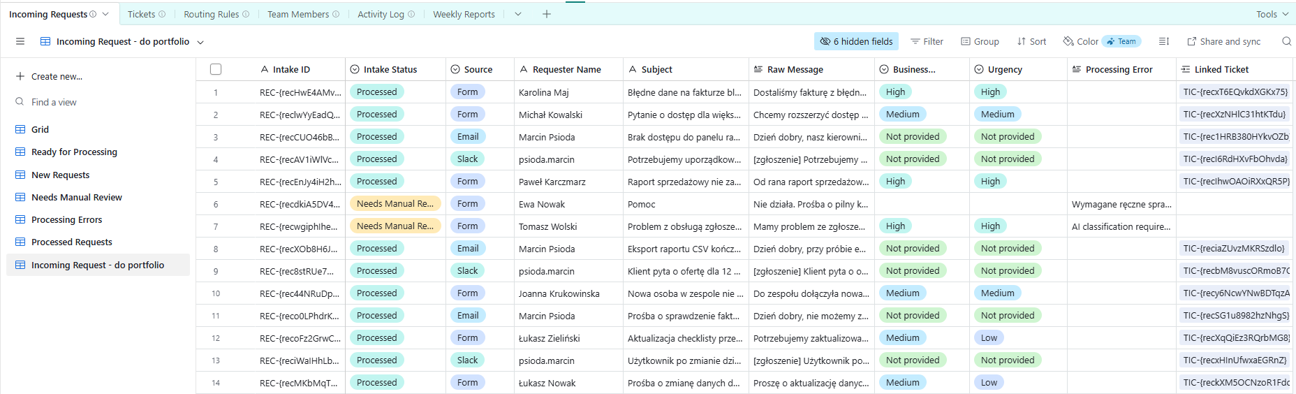 Airtable Incoming Requests