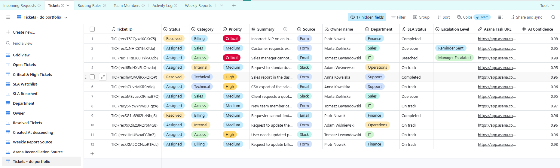 Airtable Tickets