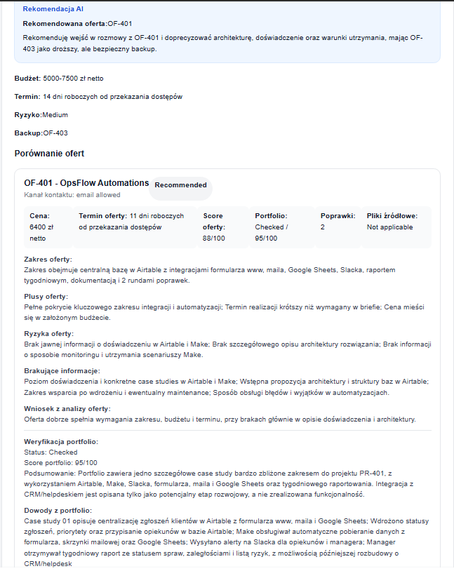 Gmail - rekomendacja managerowi